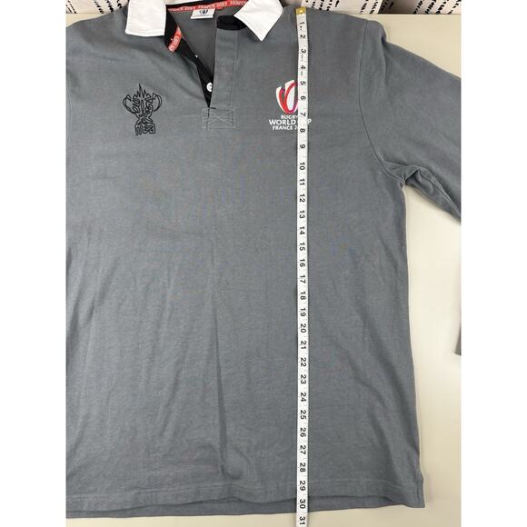 Rugby World Cup France 2023 Polo Shirt Mens XXL Grey Cotton Jersey Preppy Bloke - Picture 8 of 16